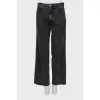 Black jeans wide leg fit