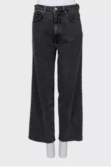 Black jeans wide leg fit