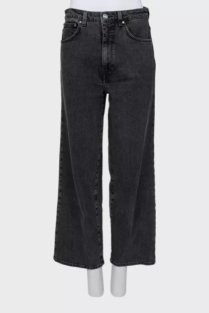 Black jeans wide leg fit