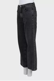Black jeans wide leg fit