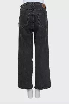 Black jeans wide leg fit