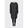 Black hooded cloak