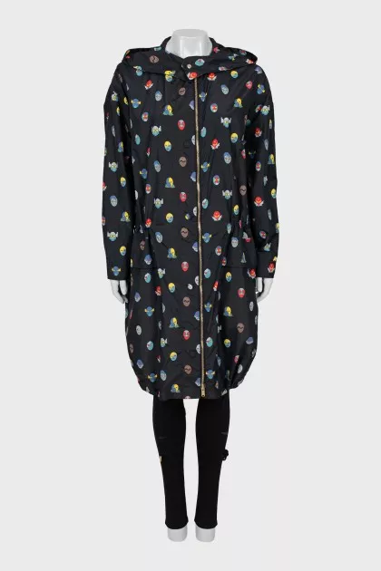 Black hooded cloak