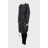 Black hooded cloak