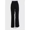 Black straight-cut trousers with creases