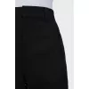 Black straight-cut trousers with creases