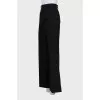 Black straight-cut trousers with creases