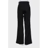 Black straight-cut trousers with creases
