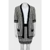 Knitted suit in black and white