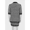 Knitted suit in black and white