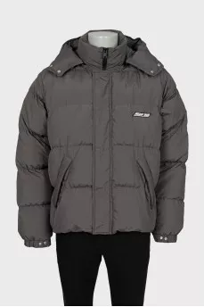 Men's down jacket with detachable sleeves