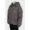 Men's down jacket with detachable sleeves