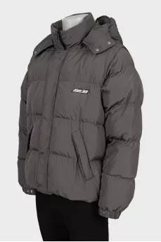 Men's down jacket with detachable sleeves