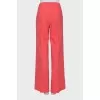 Wool palazzo pants with drawstring
