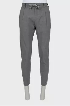 Men's Grey Slim Fit Trousers