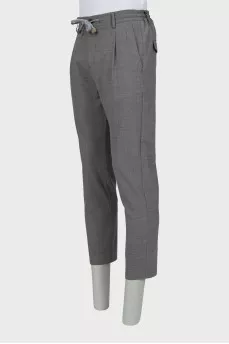 Men's Grey Slim Fit Trousers