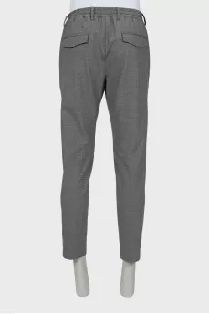 Men's Grey Slim Fit Trousers