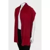 Red suede vest