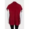 Red suede vest