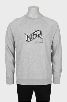 Men's sweatshirt gray with logo