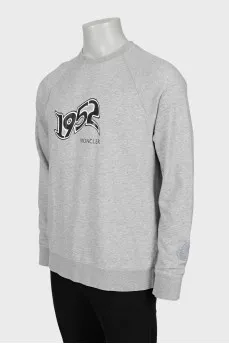 Men's sweatshirt gray with logo
