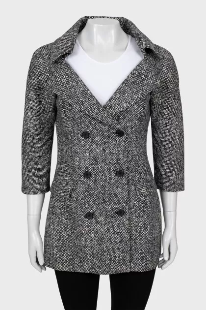Double-breasted wool jacket