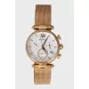 Wristwatch with gold strap