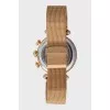 Wristwatch with gold strap