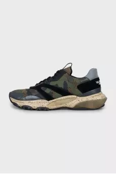Men's sneakers with military print