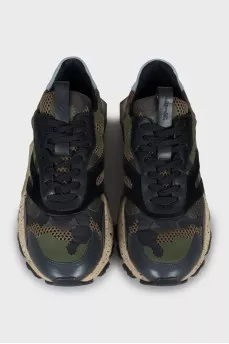 Men's sneakers with military print