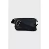 Black textile mini bag