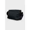 Black textile mini bag