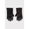 Brown leather gloves