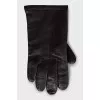 Brown leather gloves