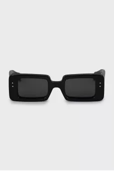 Rectangular sunglasses with logo