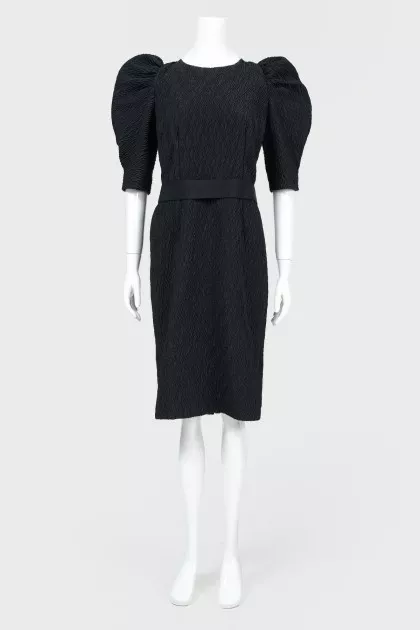 Midi's dress with lush sleeves