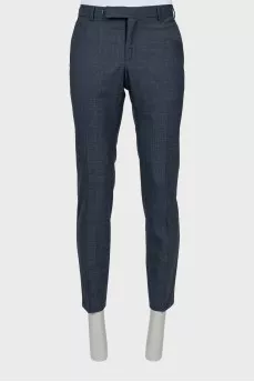Men's Plaid Trousers with Arrows