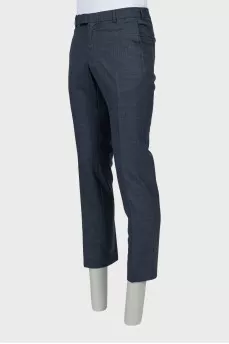 Men's Plaid Trousers with Arrows
