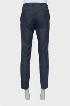 Men's Plaid Trousers with Arrows
