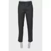 Men's wool trousers with print