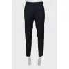 Men's blue wool trousers