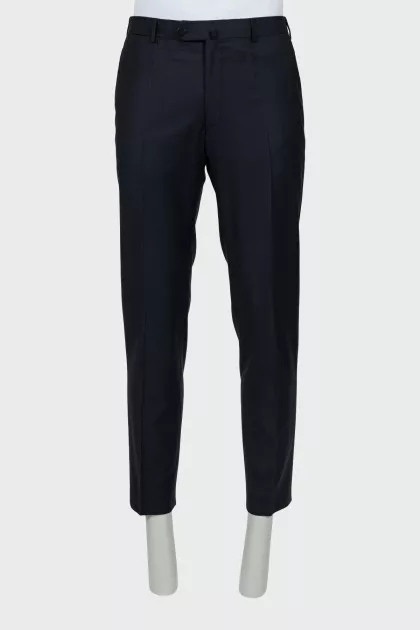 Men's blue wool trousers