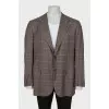 Men's cashmere checked jacket