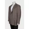 Men's cashmere checked jacket