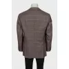 Men's cashmere checked jacket