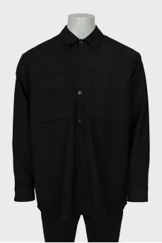 Men's black oversized shirt