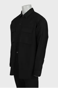 Men's black oversized shirt