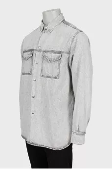 Men's denim shirt with buttons