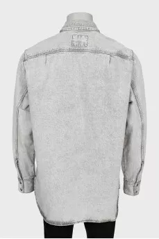 Men's denim shirt with buttons
