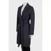 Wrap coat made of wool and cashmere